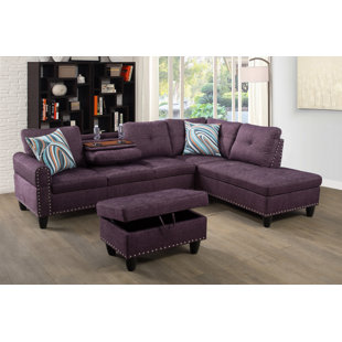 Wayfair deals purple sectional